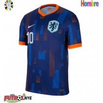 Camiseta Países Bajos Memphis Depay #10 Visitante Equipación Eurocopa 2024 manga corta